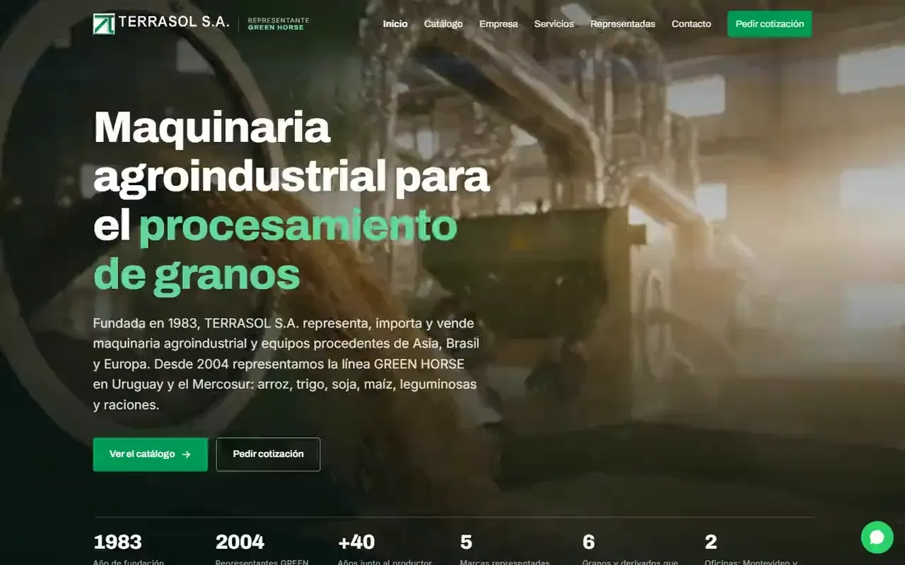 A catalogue with its own admin panel costs more than a page: Terrasol.
