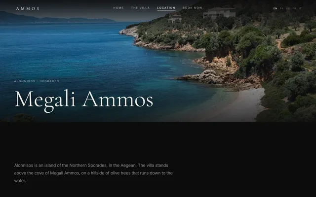 Ammos Beach Villa — New site · /location