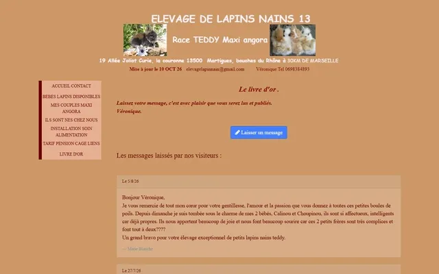 Lapins Nains Teddy — Old site · /livre-d-or