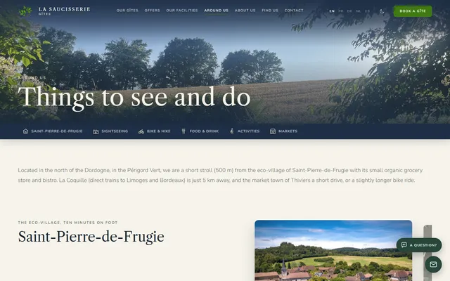 La Saucisserie Gîtes — New site · /around-us