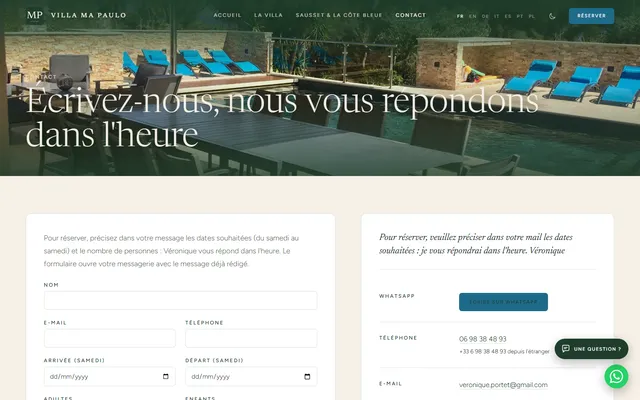 Villa Ma Paulo — New site · /contact