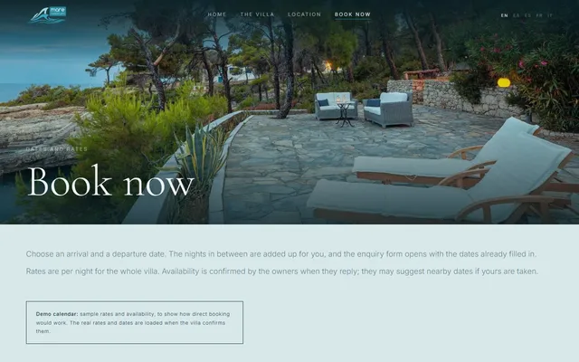 Villa Mare Nostrum — New site · /booking