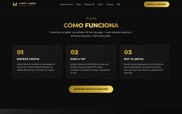 Market Makers — New site · Cómo funciona