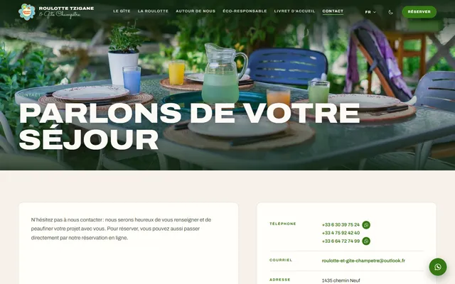 Roulotte Tzigane — New site · /contact