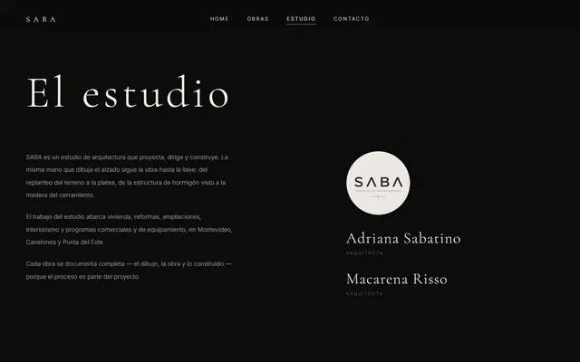 SABA — New site · /estudio