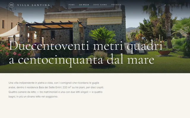Villa Santina — Site novo · /villa