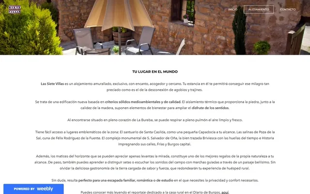 Las Siete Villas — Παλιά ιστοσελίδα · /alojamiento