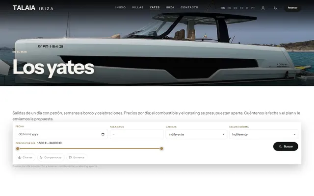 Talaia Ibiza — New site · /yates