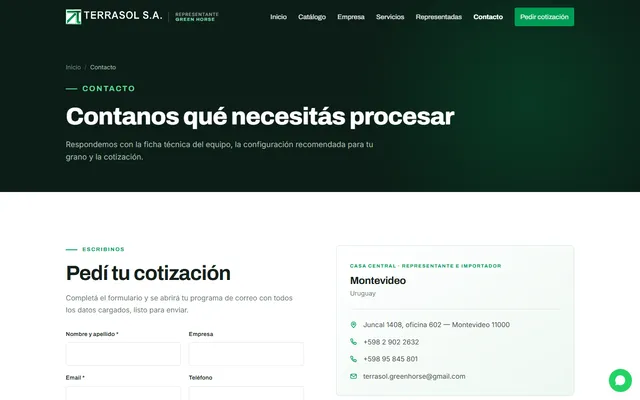 Terrasol — Web nueva · /contacto