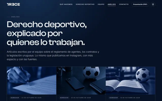TRECE Sports Management — New site · /analisis