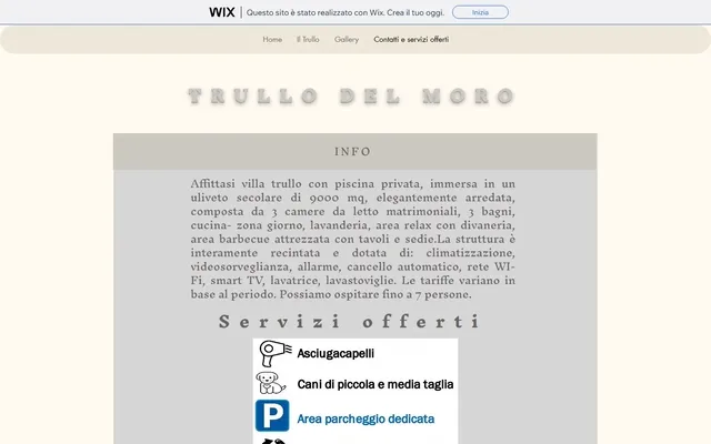 Trullo del Moro — Site antigo · /contact-us
