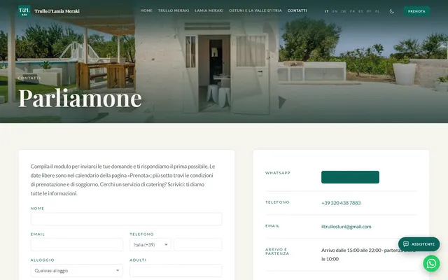Trullo & Lamia Meraki — New site · /contatti